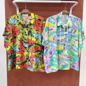 Chemise imprimée tropicale Hippocampe