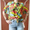Chemise imprimée tropicale Hippocampe Les hauts Mademoiselle Hélène