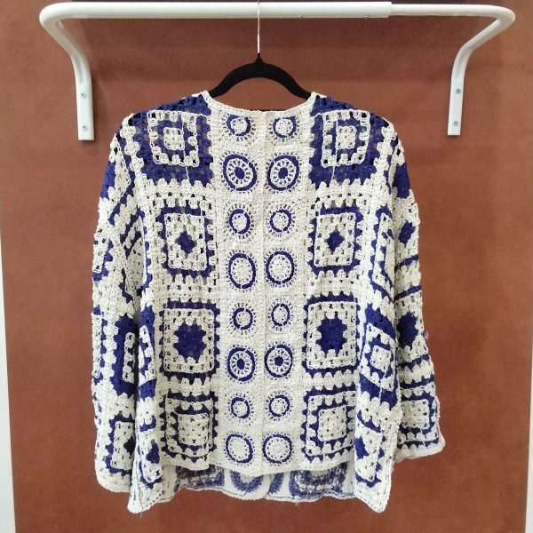 Gilet crochet « Boho Squares » Les hauts Mademoiselle Hélène