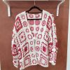 Gilet crochet « Boho Squares » Les hauts Mademoiselle Hélène