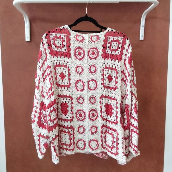 Gilet crochet « Boho Squares » Les hauts Mademoiselle Hélène