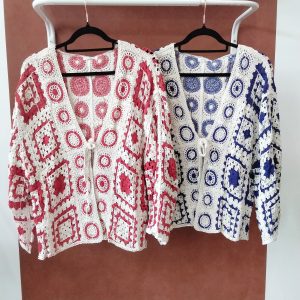 Gilet crochet « Boho Squares »