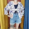 Gilet crochet « Boho Squares » Les hauts Mademoiselle Hélène