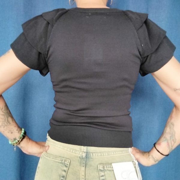 T-shirt manches volantées élégantes Les hauts Mademoiselle Hélène T-shirt manches volantées élégantes Les hauts Mademoiselle Hélène