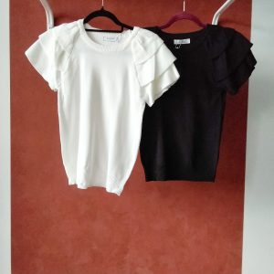 T-shirt manches volantées élégantes