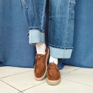 Mocassins en daim camel