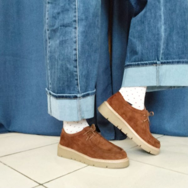 Mocassins en daim camel Chaussures & Accessoires Mademoiselle Hélène Mocassins en daim camel Chaussures & Accessoires Mademoiselle Hélène