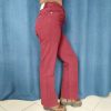 Jean bordeaux taille haute Jeans Mademoiselle Hélène