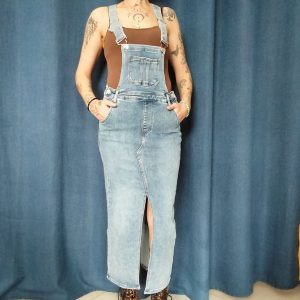 Robe salopette en jean