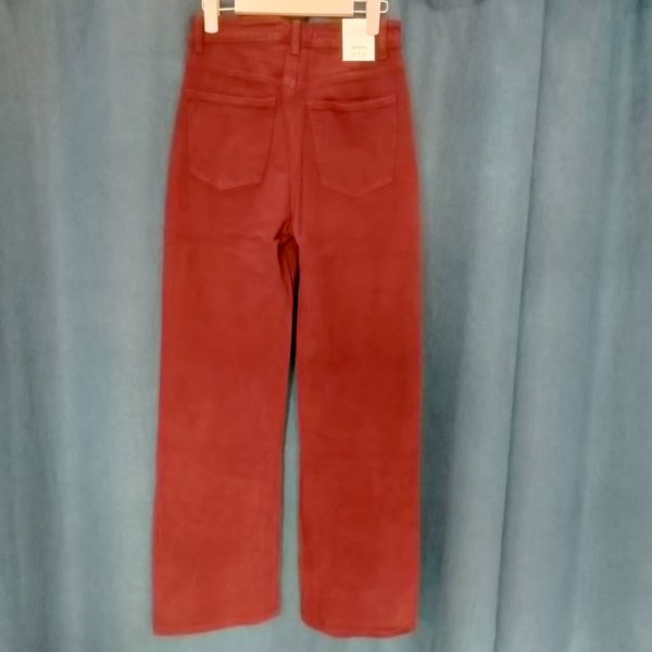 Jean bordeaux taille haute Jeans Mademoiselle Hélène