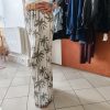 Pantalon large imprimé palmiers