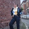 Pull col roulé doux motifs losanges(blanc, bleu, jaune). Coupe droite et confortable, matière douce et chaude, manches longues. Taille unique (convient du 34 au 42)