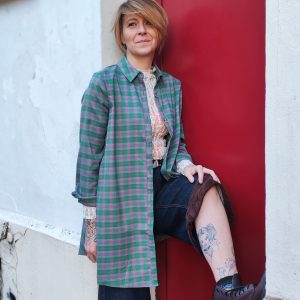 Robe-chemise à carreaux