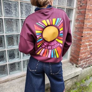 Sweat oversize imprimé soleil