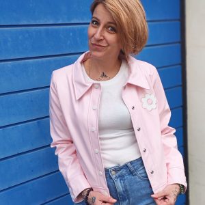 Veste rose vinyle Hippocampe
