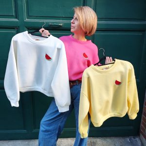 Sweat pastel motif pastèque