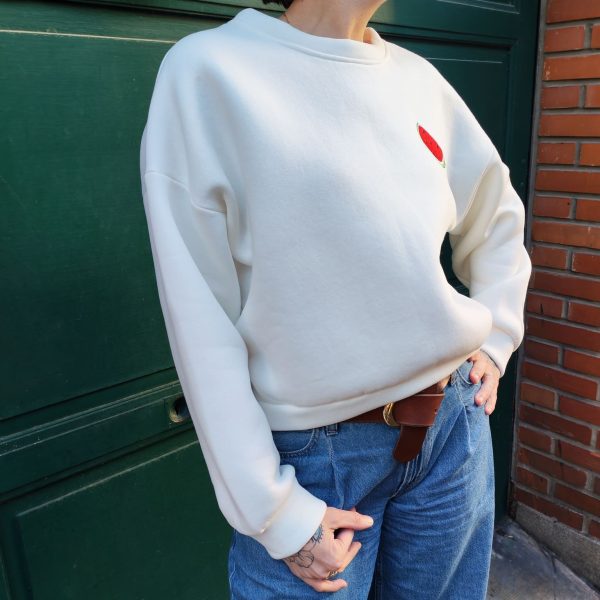 Sweat pastel motif pastèques,Coupe oversize / légèrement ample Manches longues avec poignets resserrés Col rond classique Motif pastèque brodée sur la poitrine Tissu doux et confortable Coloris : rose, blanc, jaune Style casual, streetwear, fun Saison : mi-saison / toute l'année