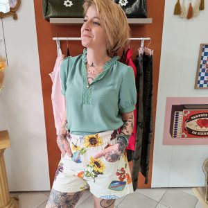 Short imprimé fruits vintage