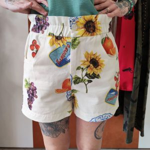 Short imprimé fruits vintage