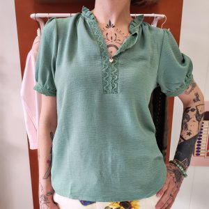 Blouse fluide dentelle bohème