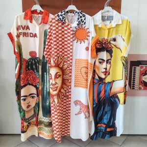 Robe chemise imprimée Frida