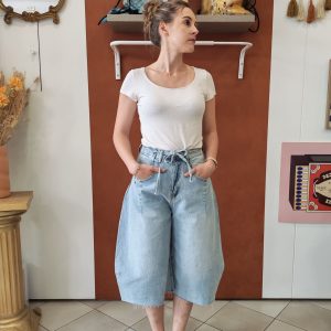 Bermuda barrel en jean