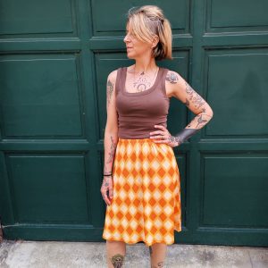 Jupe midi imprimée vintage